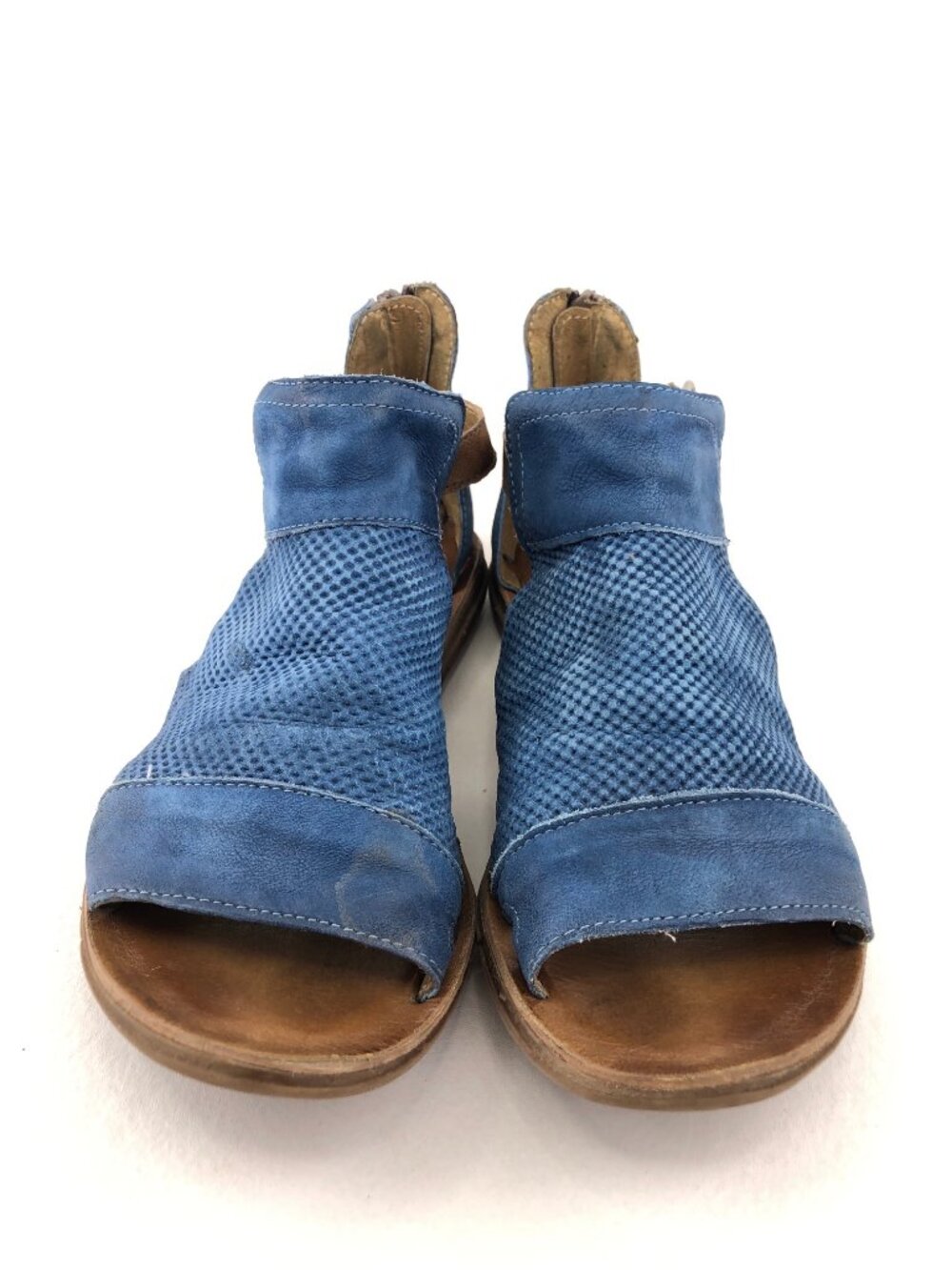 Miz Mooz Fiona Blue Leather Sandals - Picture 4 of 14